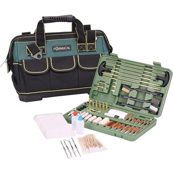 All in One Gun Cleaning Kit in Tool Bag with Gun Cleaning Patches
